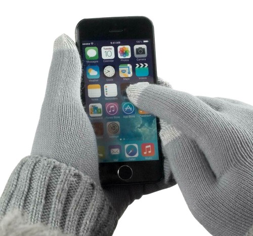 Guanti touch screen - grigi, per